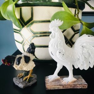 Two Chicken Figurines